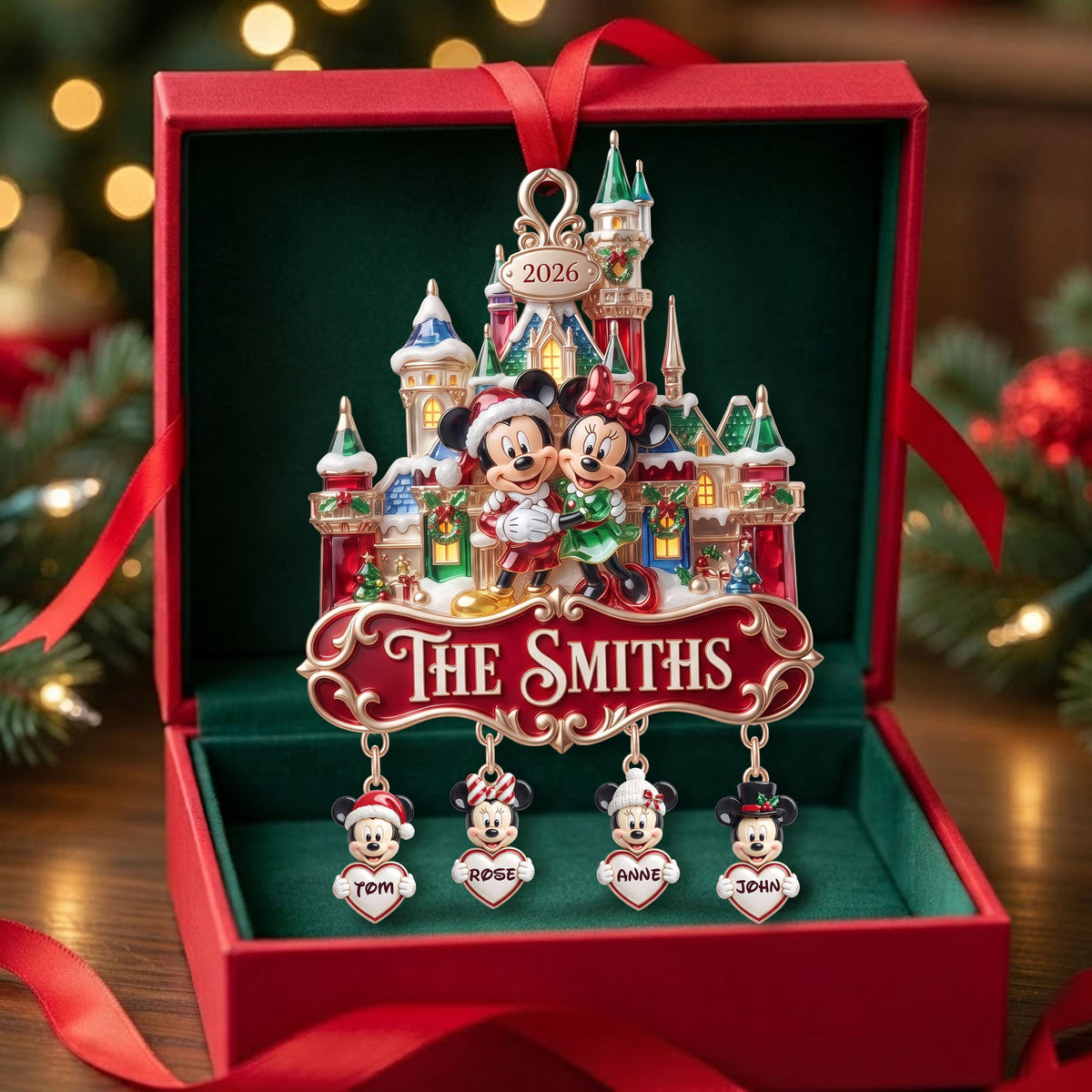 Snow Castle Family Ornament - Personalized Christmas Gifts For Family 05TYLU150826