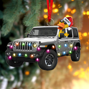 Personalized Gifts For Off-road Lovers, Fun Family Duck Christmas Ornament-Homacus