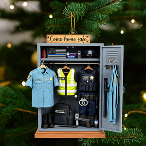 Police Locker Acrylic Ornament - Personalized Christmas Gifts For Officers 06qhqn040925-Homacus