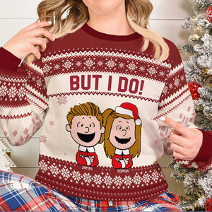 Matching Couple Ugly Christmas Sweatshirt - Personalized Gifts For Couple - I Don't Do-Homacus