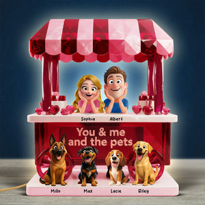Couple’s Sweet Little Pet Gang Light Box - Personalized Gifts For Couples 02TOQN031225-Homacus