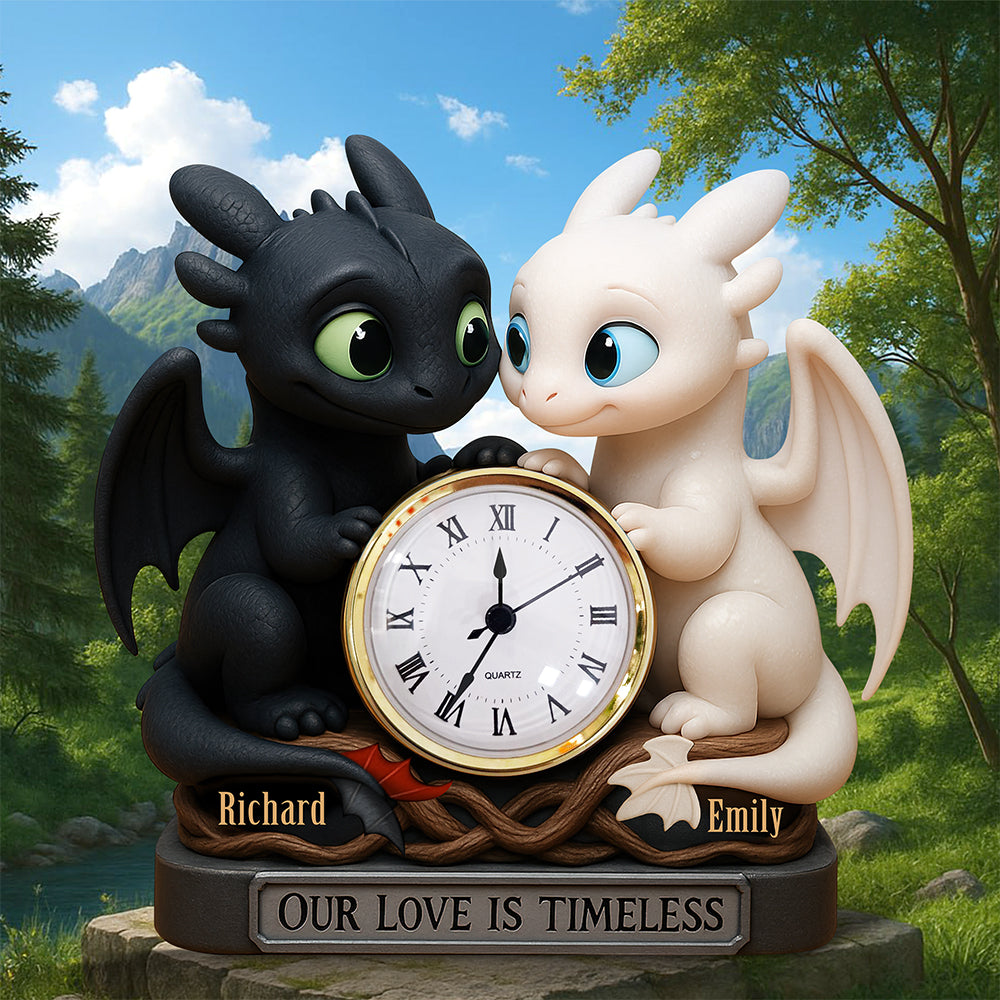 Couple Forever Desk Clock Plaque Personalized Gifts For Couple 05TOQN050625-Homacus