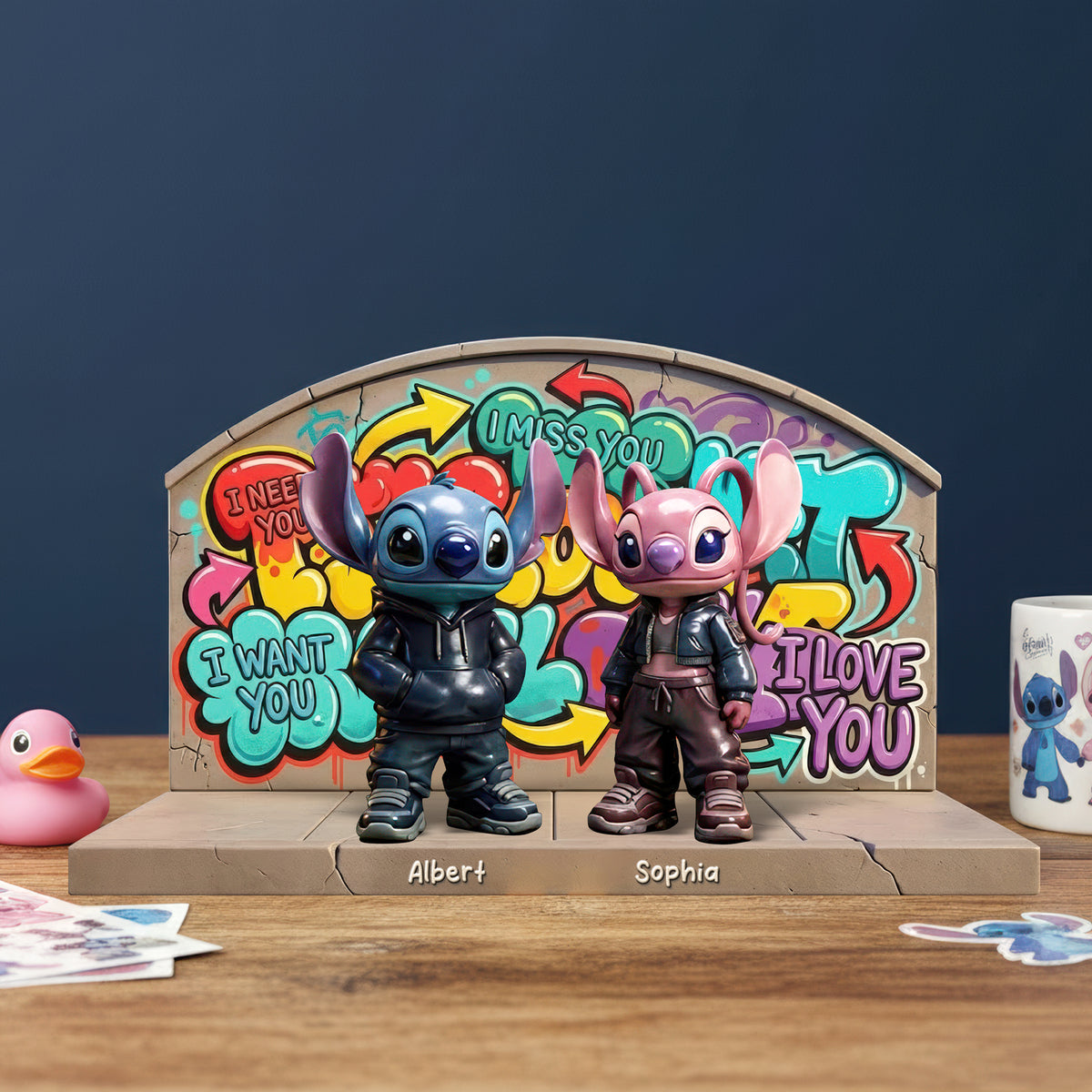 Cute Hiphop Couple Plaque - Personalized Gifts For Couple 04toqn191225-Homacus