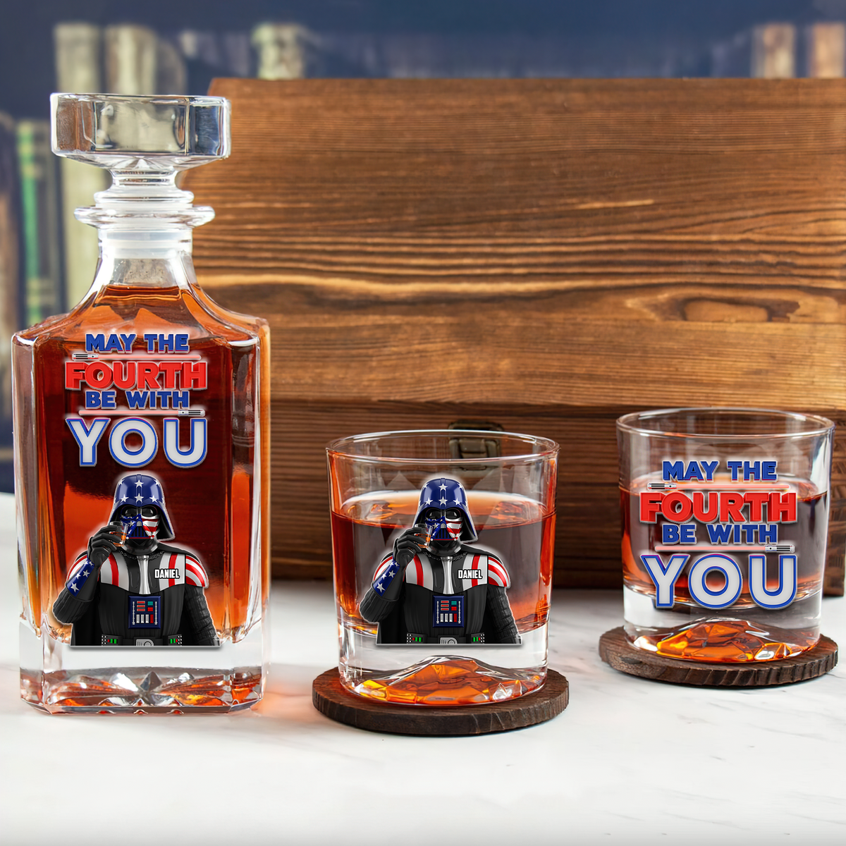 Independence Day Decanter Set - Personalized Gift For Americans 04OHLU100625-Homacus