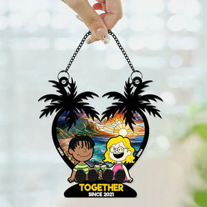 Personalized Gifts For Couple Suncatcher Ornament 02KADT080125PA-Homacus