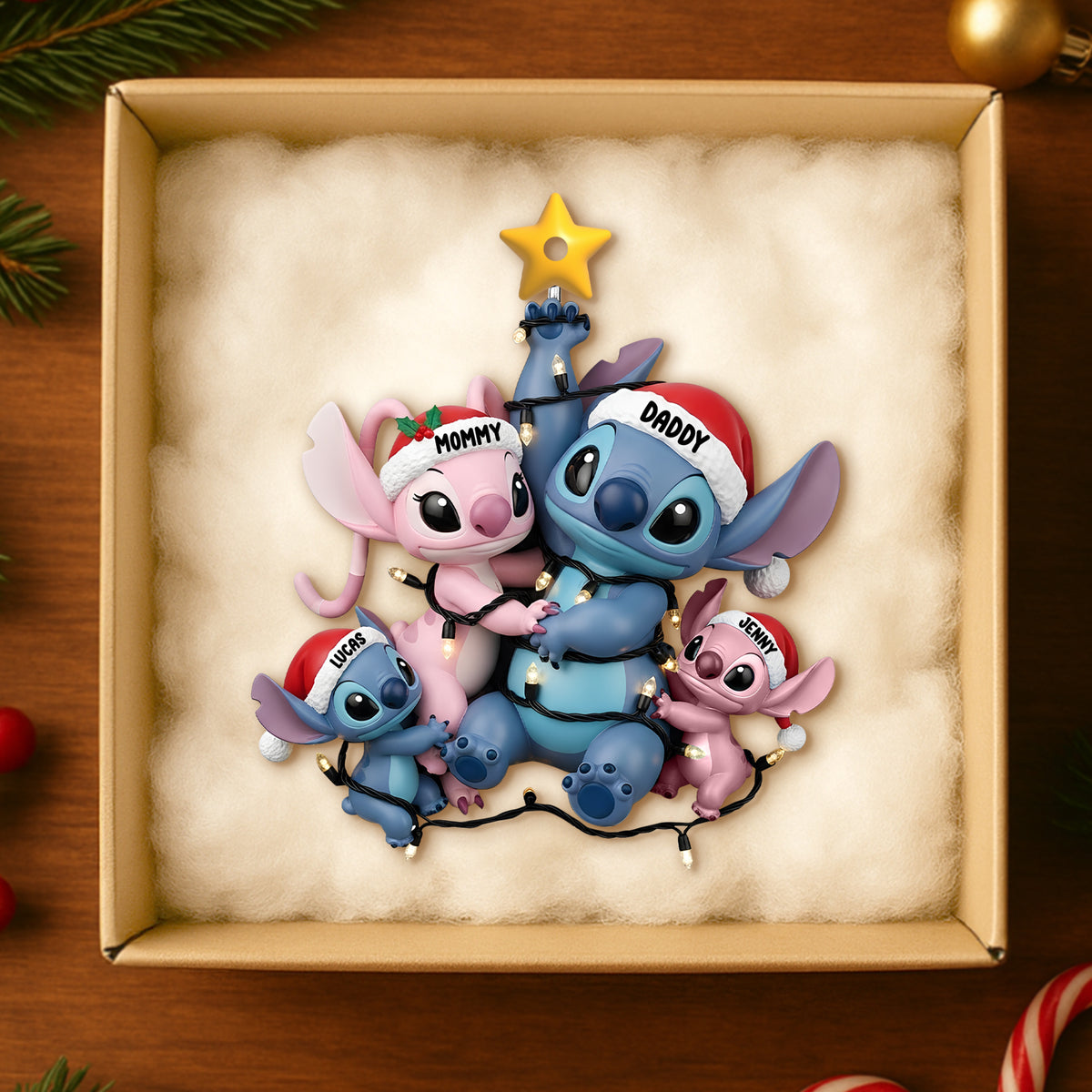 Fun Mischievous Alien Family Christmas Ornament Personalized Gifts For Family 01qhtn170925-Homacus