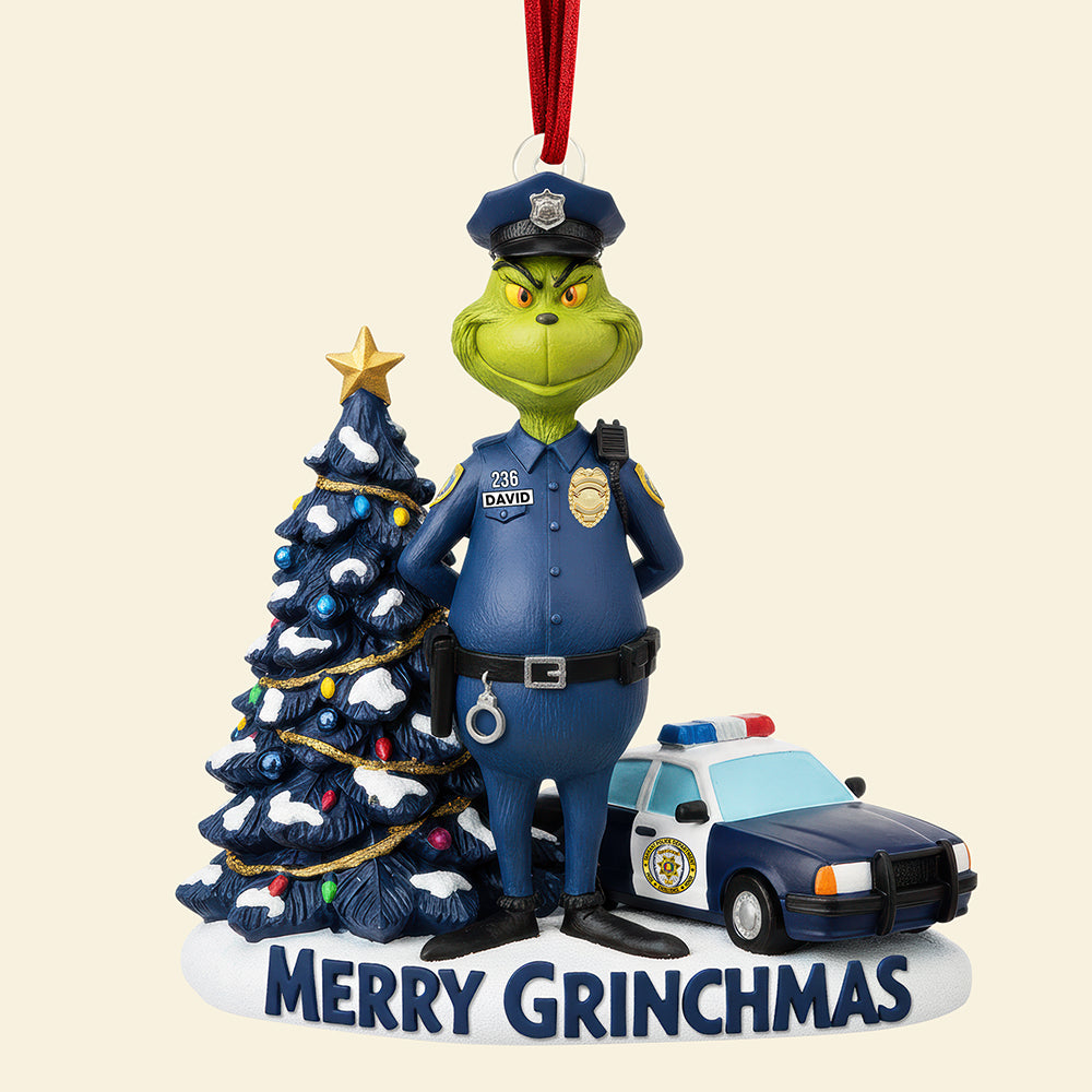 Badass Police Christmas Ornament, Personalized Gifts For Police Officer 03qhqn120925-Homacus
