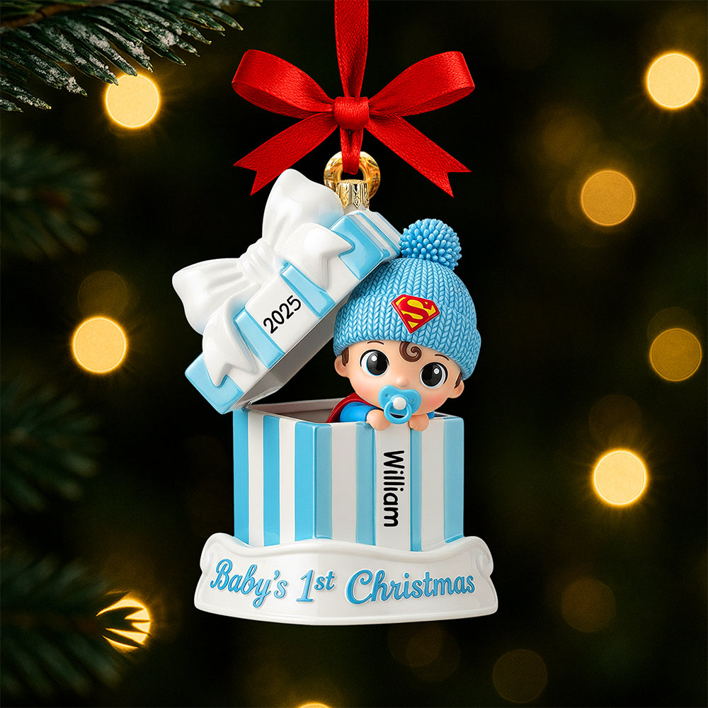 Baby’s First Christmas Ornament - Personalized Gifts For Kids 05naqn200825-Homacus