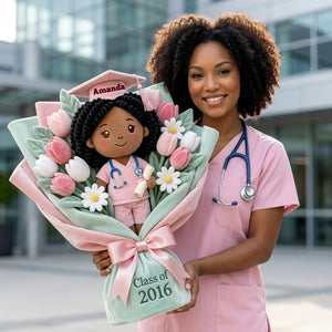 Graduation Nurse Bouquet Pillow - Custom Photo Gifts For Nurse Pillow 02NALU270326-Homacus