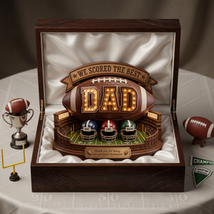 USA Football Best Dad Acrylic Plaque - Personalized Gifts For Dad 05PALU040526-Homacus