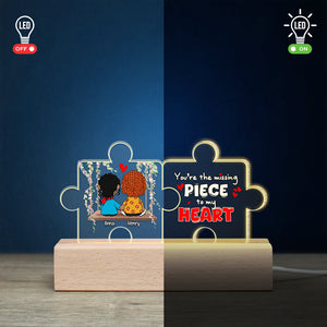 Personalized Gifts For Couple 3D LED Light You're The Missing Piece To My Heart 05KALU191224HG-Homacus