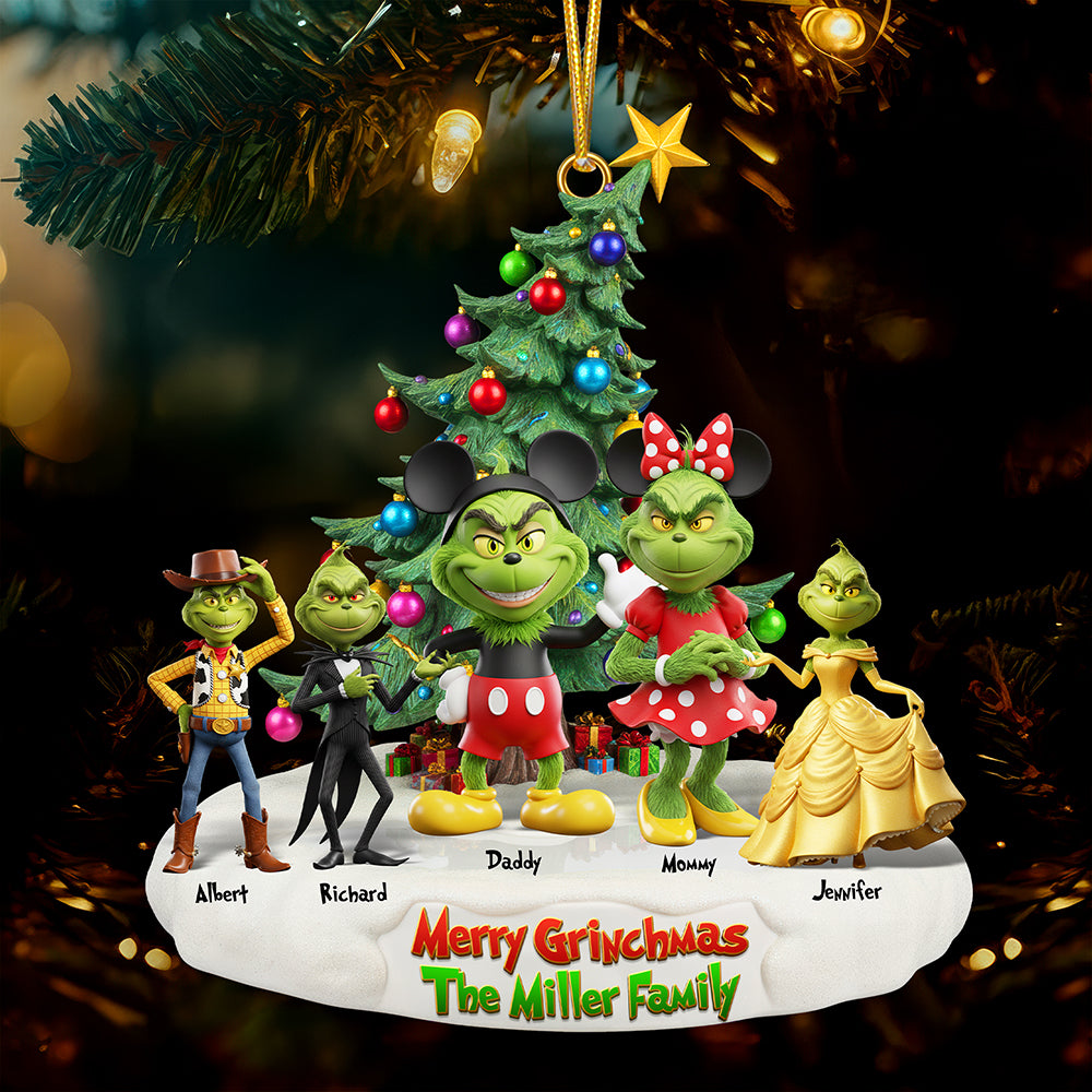 Playful Green Family Christmas Ornament - Personalized Gifts For Family 01naqn240925-Homacus
