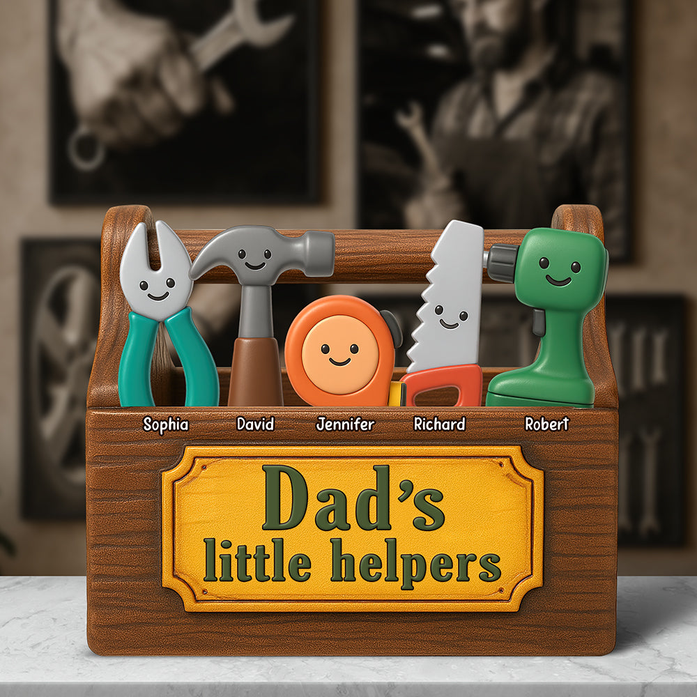 Daddy's Little Helpers Acrylic Plaque - Personalized Gifts For Father 01NAQN020525-Homacus