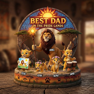 King of Our Wild Family Acrylic Plaque - Personalized Gifts For Dad 02TYTA140526-Homacus