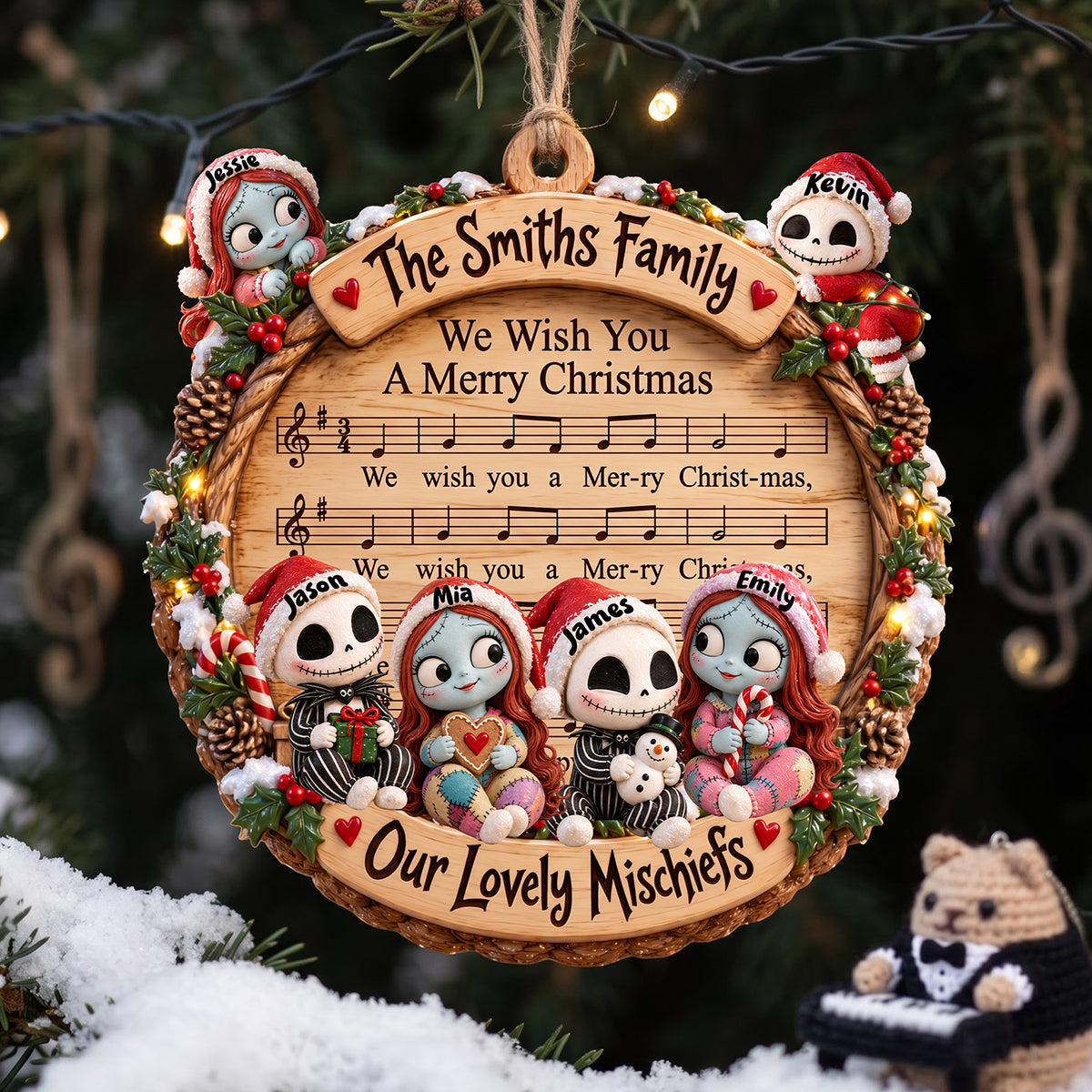 Lovely Mischief Christmas Ornament - Personalized Gifts For Christmas 05pata221026-Homacus