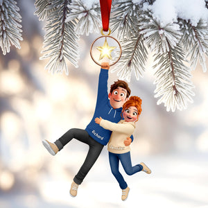 Fun Couple Hanging Together Acrylic Ornament - Personalized Gifts For Couple 01qhqn281025-Homacus