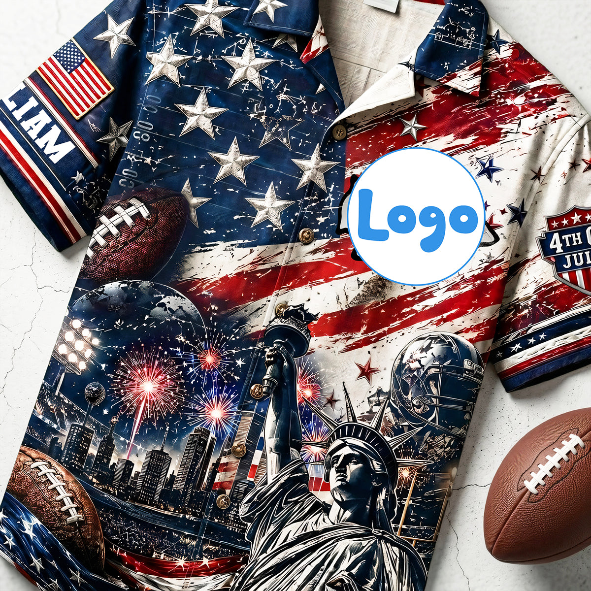 Proud American Hawaiian Shirt - Personalized Gifts For Sport Lovers 04pata090626-Homacus
