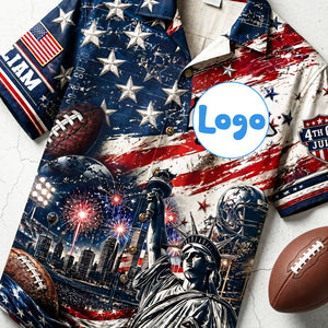 Proud American Hawaiian Shirt - Personalized Gifts For Sport Lovers 04pata090626-Homacus