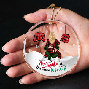 Naughty Couple Ornament - Personalized Gifts With Custom Alphabet Letter For Couple-Homacus