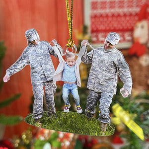 Custom Photo Gifts For Veteran Family Ornament 100acvp140924-Homacus