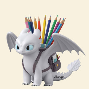 Mythical Creature Wooden Pen Holder – Personalized Gifts For Fantasy Fans 01tgqn290725-Homacus