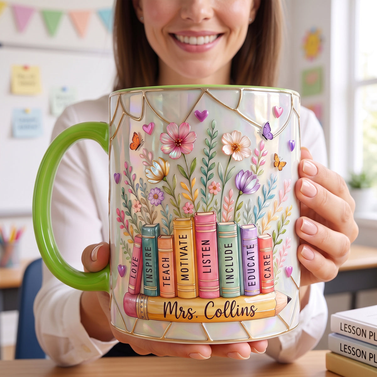 Nuturing Teacher Accent Mug - Personalized Gifts For Teacher 06QHLU220726