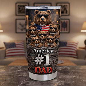 #1 Cool Bear Dad Tumbler - Personalized Gifts For Father's Day 04tota280226-Homacus