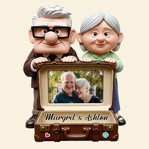 Romantic Old Couple Fridge Magnet Custom Photo Gifts For Couple 04PGDT181125-Homacus