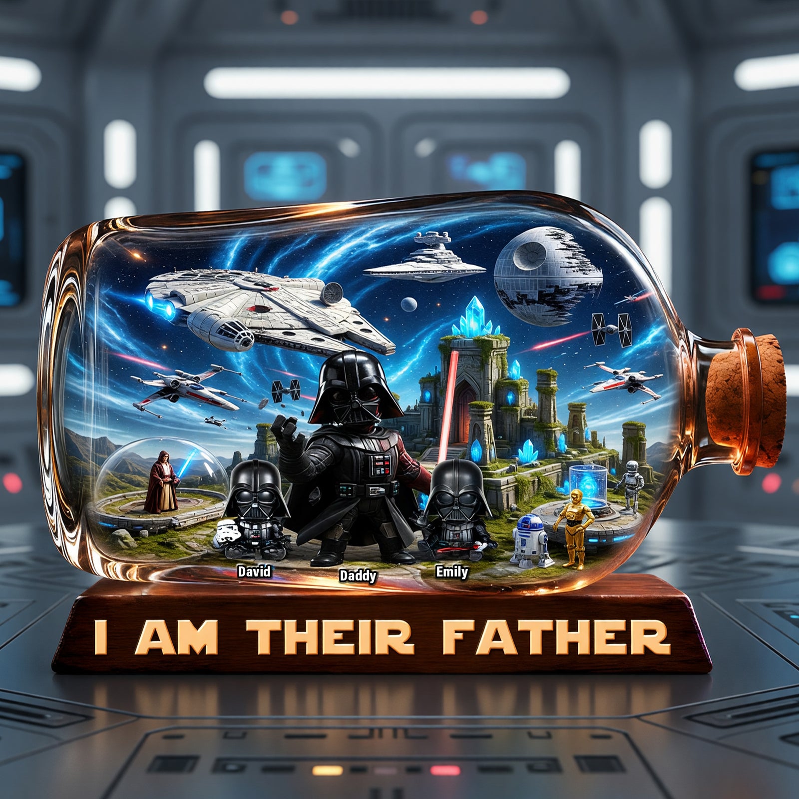 Fearless Cosmic Dad Acrylic Plaque - Personalized Gifts For Dads 03TOQN140526-Homacus