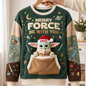 Merry Force Be With You Shirt - Personalized Gifts For Christmas Universe Theme Shirt 04NADT170926