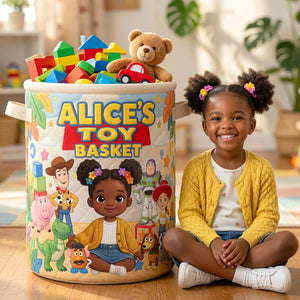 Lovely Characters Quilted Laundry Basket - Custom Photo Gifts 04natn090726-Homacus