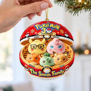 Cute Dumpling Family Christmas Ornament - Personalized Gifts For Family 04OHQN250926-Homacus