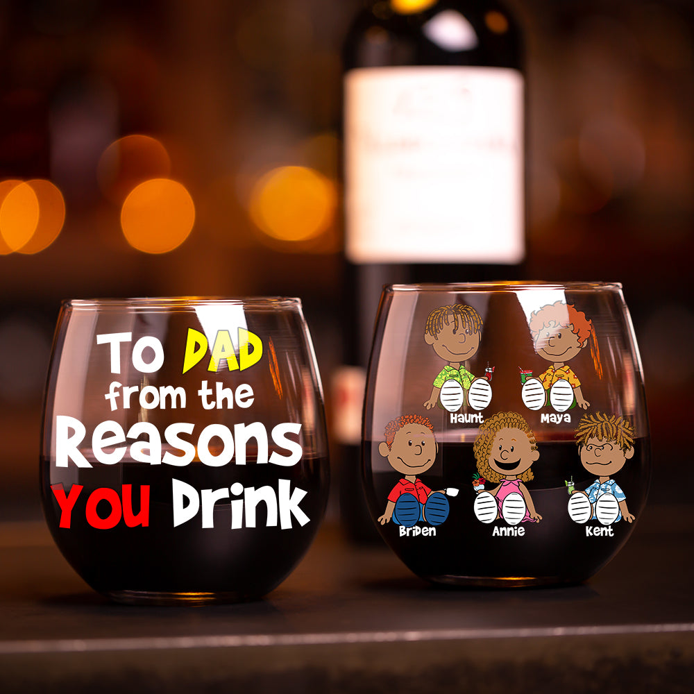 Personalized Gifts For Dad Glass Egg Cup The Reasons You Drink 051XQLU150225PA-Homacus