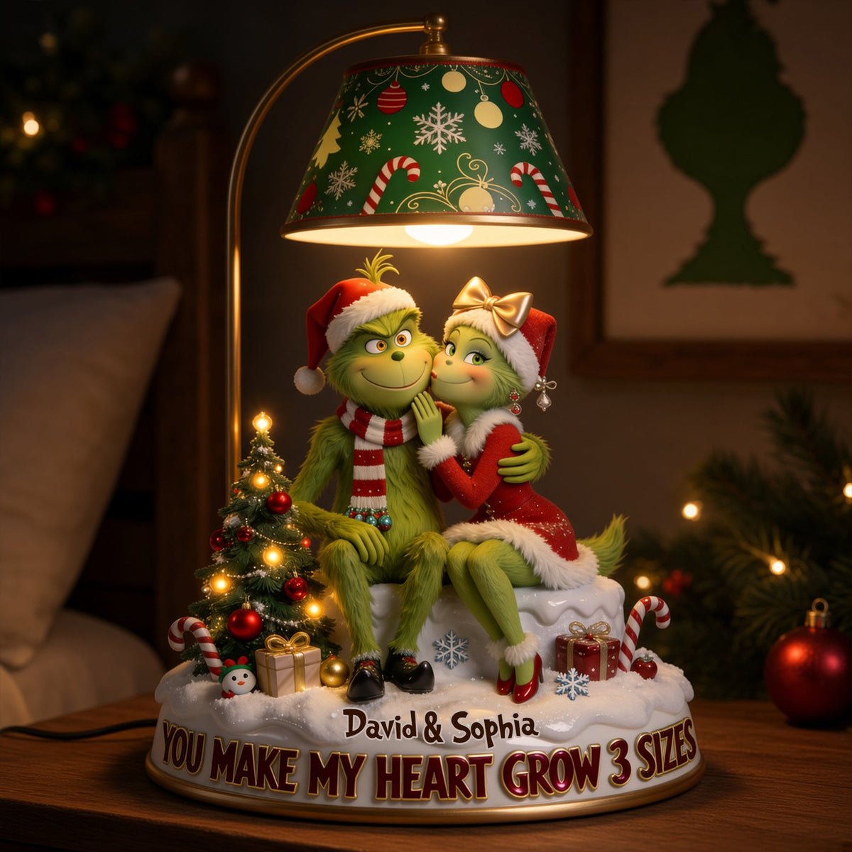 Love Couple Christmas Light Box, Personalized Gifts For Couple 06PGLU190826