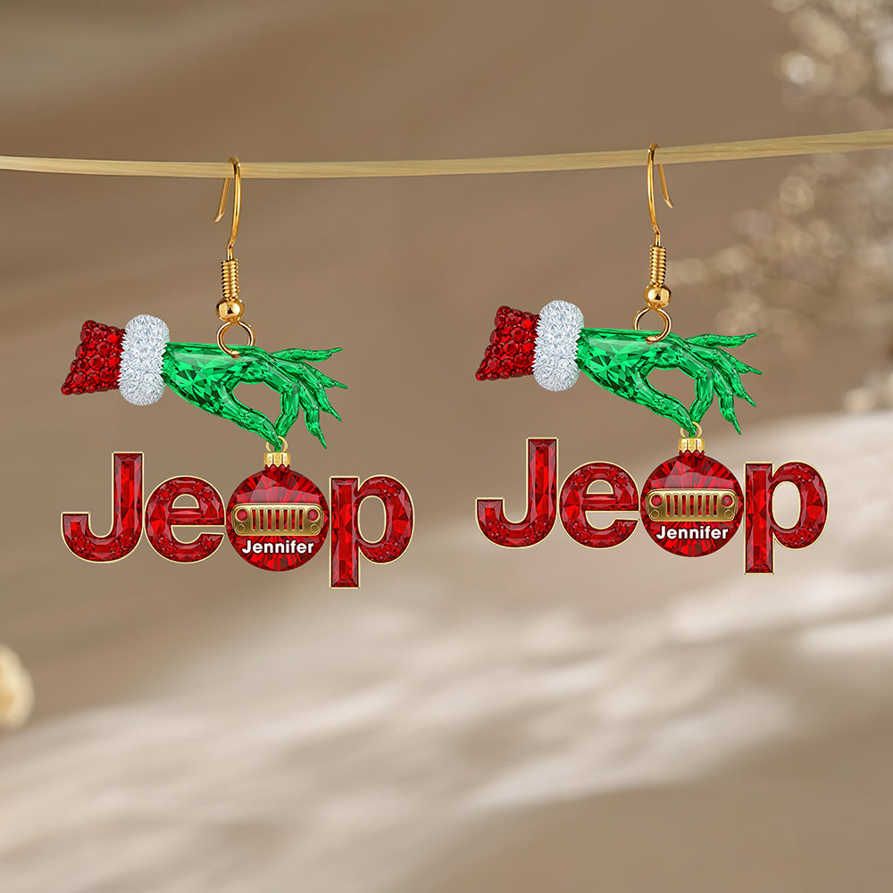 Christmas Adventure Acrylic Earrings - Personalized Gifts For Off-road Lovers 02naqn230725-Homacus