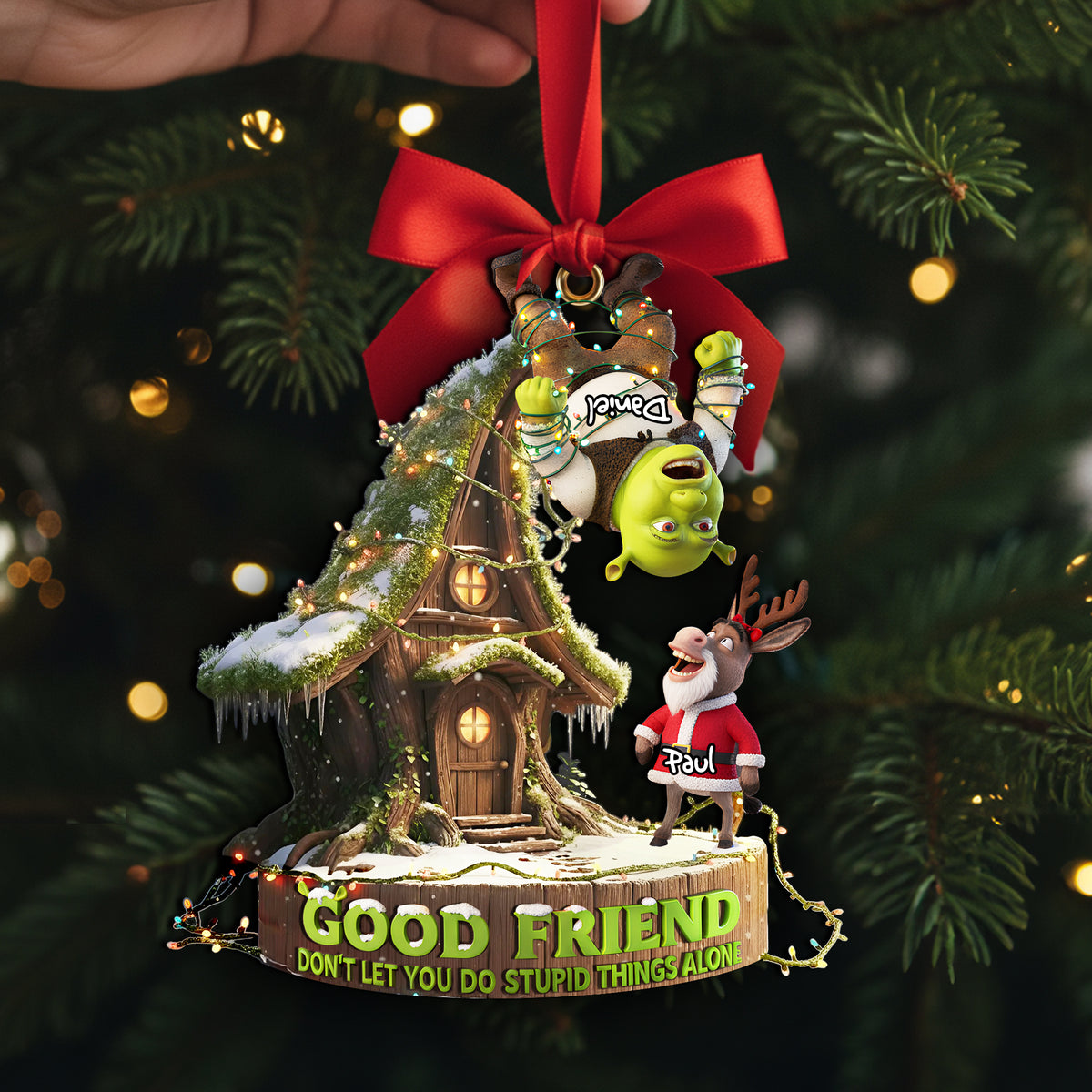 Funny Friendship Ornament - Personalized Christmas Gifts For Best Friends 04PALU260925-Homacus