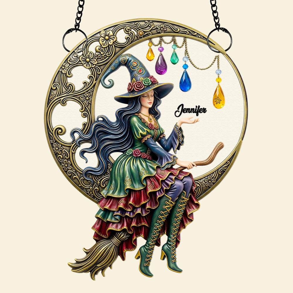 Lady Moonlight Suncatcher Ornament Personalized Gifts For Fantasy Lovers 02NADT110725-Homacus