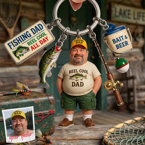 Custom Photo Fishing Dad Tag Keychain - Personalized Gifts For Dad 03tyta280426-Homacus