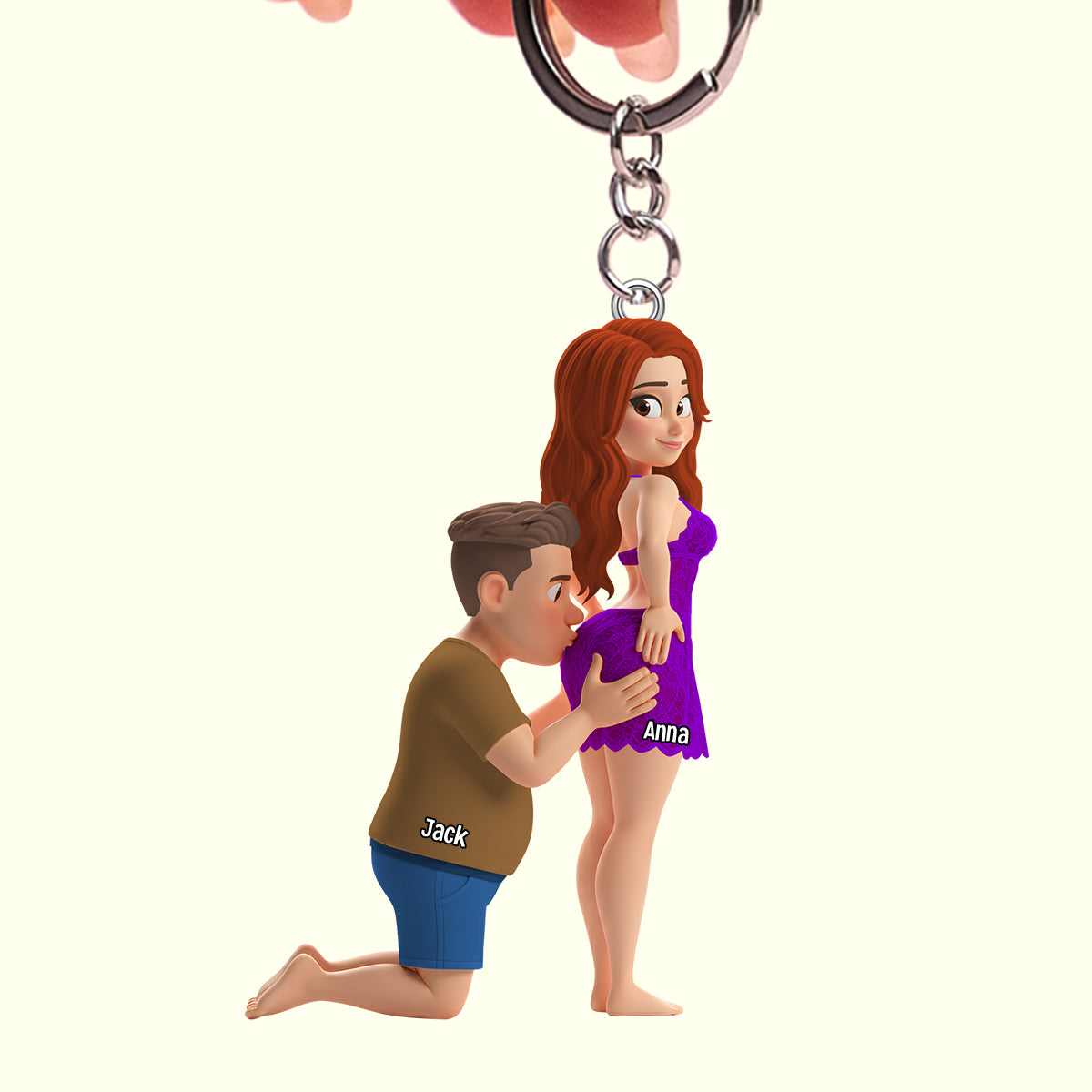 Sweet Kiss Couple Keychain - Personalized Gifts For Couple 04natn290126-Homacus
