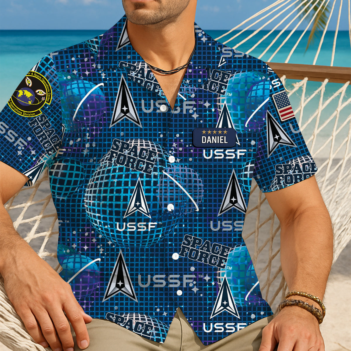 Outer Space Command Hawaiian Shirt - Personalized Military Logo Gifts For Veteran 02HULU210625-Homacus
