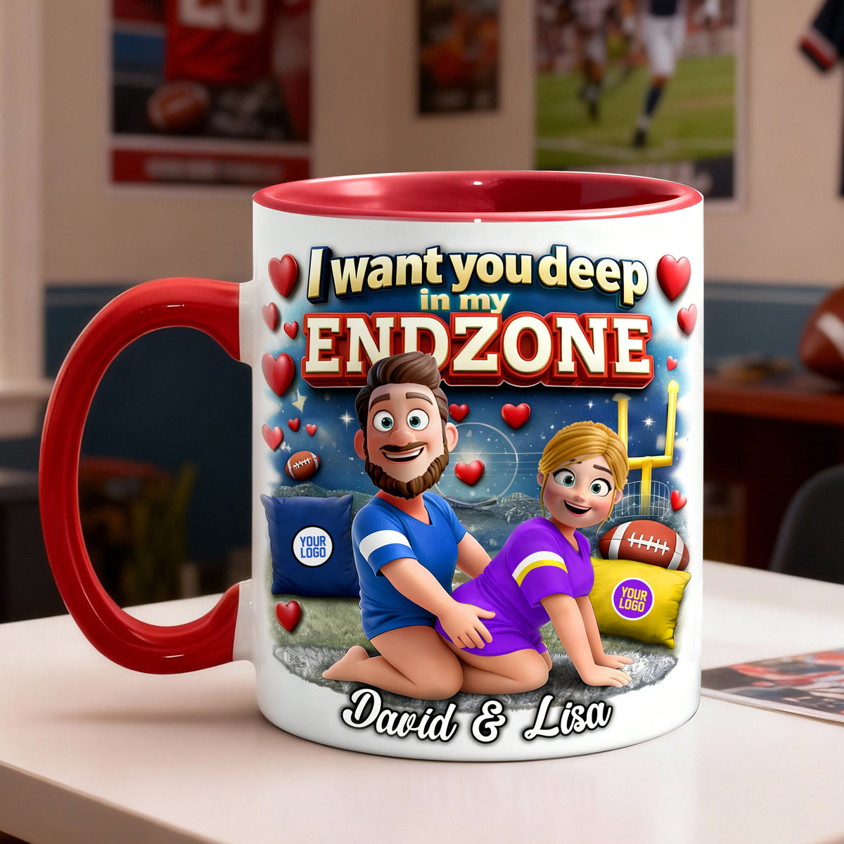 Playful Athletic Couple Mug – Personalized Gift For Sporty Couples 03HULU120126-Homacus