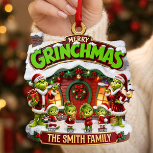 Snowy Family Christmas Ornament - Personalized Gifts For Family 04todh040926