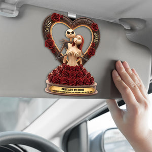 Naughty Skeleton Couple Car Visor Clip - Personalized Gifts For Couple 02ohlu171225-Homacus