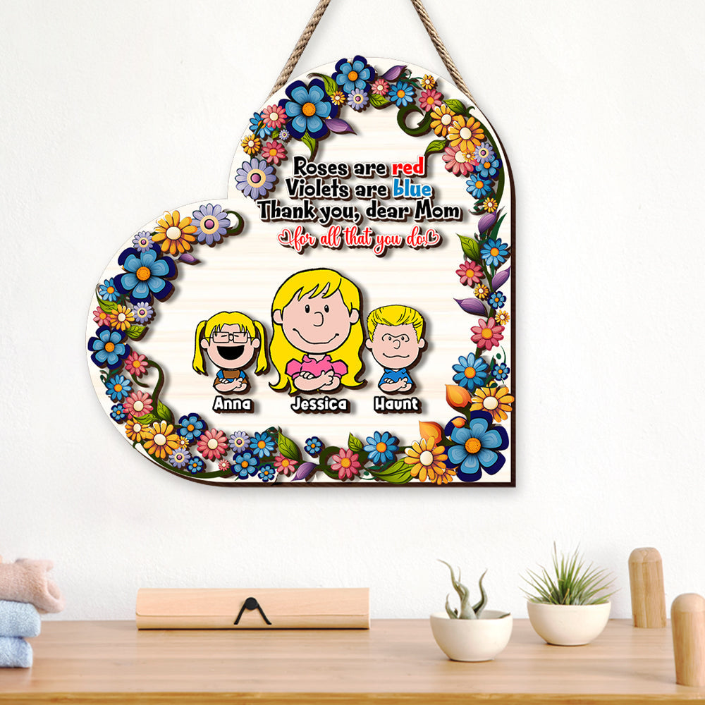 Personalized Gifts For Moms Wood Sign Thanks Mom For Everything 04TOLU100125HH-Homacus