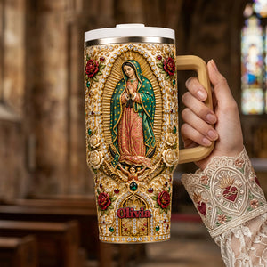 Jesusvirgin Mary Christian Tumbler With Handle - Personalized Gifts For Christian 01nata120626-Homacus
