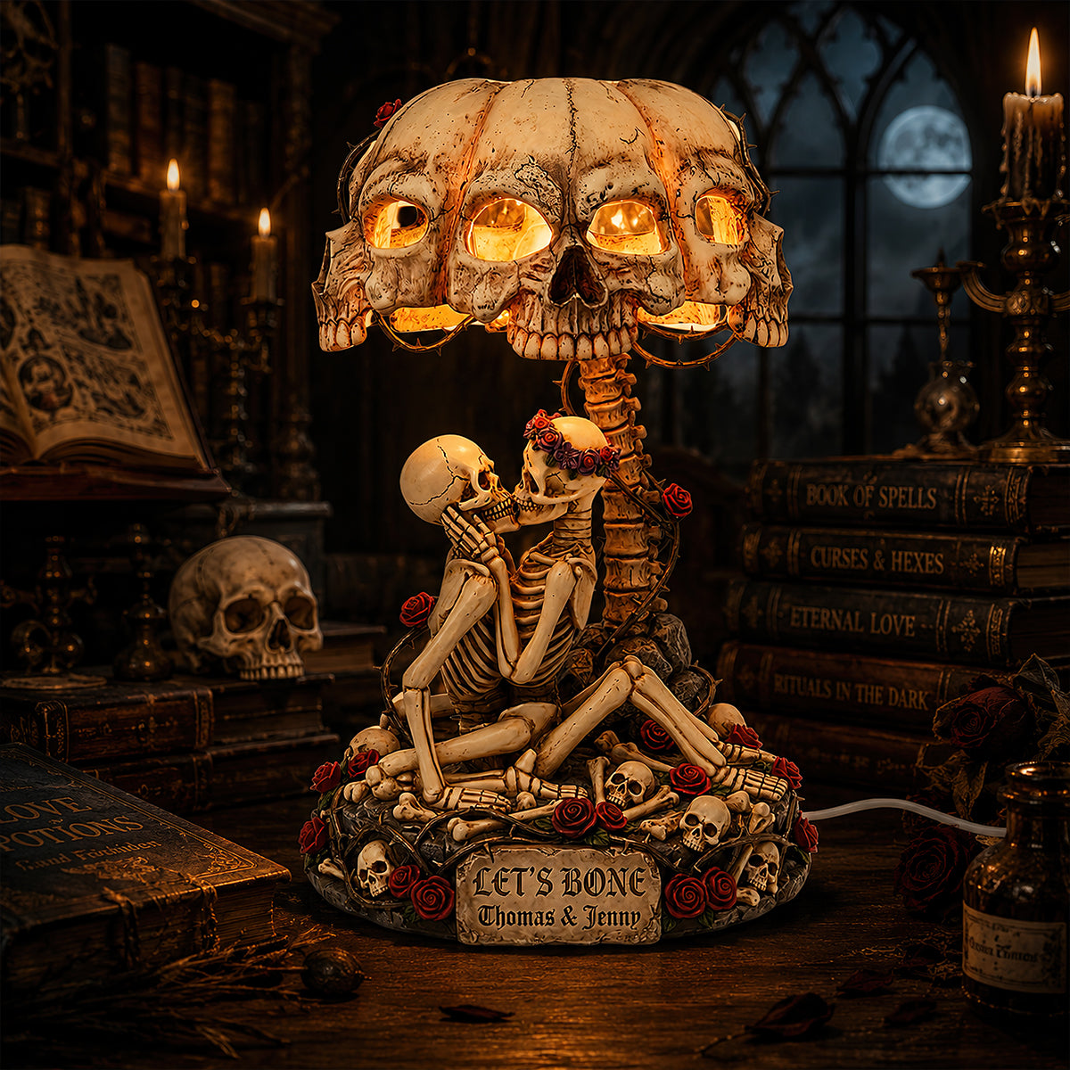 Naughty Couple Skeleton Acrylic Light Box - Personalized Gifts For Couple 04hudt300726
