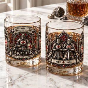 Knight Brother Drinking Glass - Personalized Gifts For Brothers 02padt231026