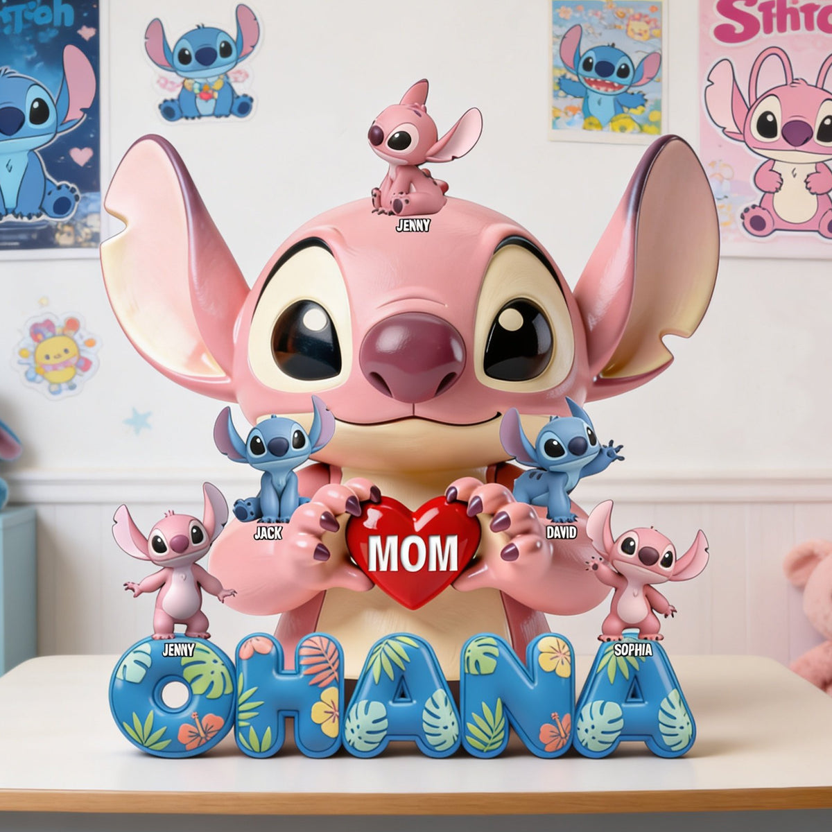 Cute Aliens Family Acrylic Plaque - Personalized Gifts For Mom 01natn070226-Homacus