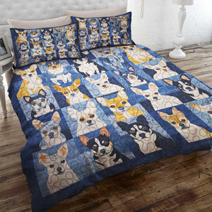 Chihuahua Dog Christmas Quilt Bed Set Gifts For Dog Lovers 03HUDT061124-Homacus