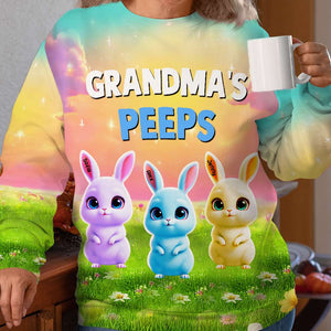 Personalized Gifts For Grandma 3d Shirt, Bunny Peeps 03TGMH110225 Easter Gifts-Homacus